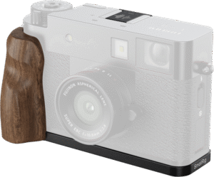 SMALLRIG 5224 L-Shaped Mount Plate with Wooden Handle for FUJIFILM X half Black