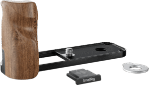 SMALLRIG 5224 L-Shaped Mount Plate with Wooden Handle for FUJIFILM X half Black