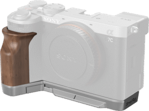 SMALLRIG 4796 L-Shape Mount Plate with Wooden Handle for Sony Alpha 7C II / Alpha 7CR