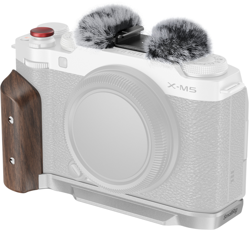 Designed to improve the camera grip. The handgrip is made of natural solid wood