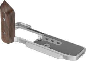 SMALLRIG 5261 L-Shape Mount Plate with Wooden Handle for FUJIFILM X-M5 Sliver