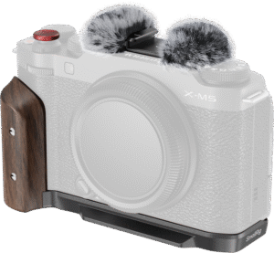 SMALLRIG 5260 L-Shape Mount Plate with Wooden Handle for FUJIFILM X-M5 Black