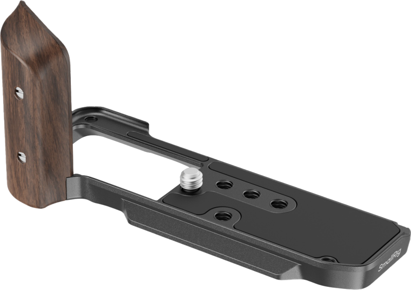 SMALLRIG 5260 L-Shape Mount Plate with Wooden Handle for FUJIFILM X-M5 Black