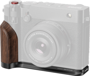 SMALLRIG 5266 L-Shape Mount Plate with Wooden Handle for FUJIFILM GFX100RF Black