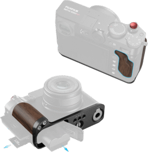 SMALLRIG 5266 L-Shape Mount Plate with Wooden Handle for FUJIFILM GFX100RF Black