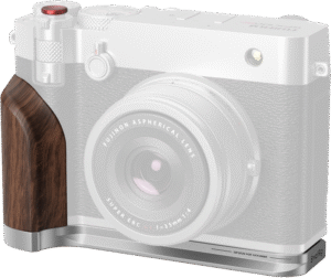 SMALLRIG 5265 L-Shape Mount Plate with Wooden Handle for FUJIFILM GFX100RF Silver