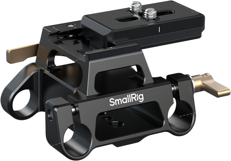SMALLRIG 5365 Arca-Type Mount Plate Kit with 15mm Dual Rod Clamp