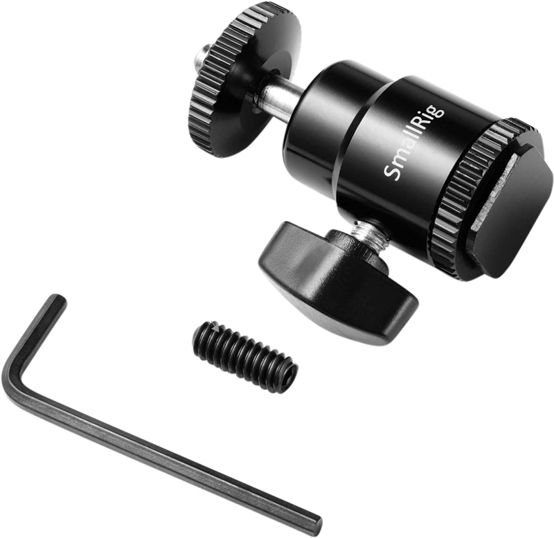 SMALLRIG 761 Cold shoe mount - Ballhead 1/4" screw