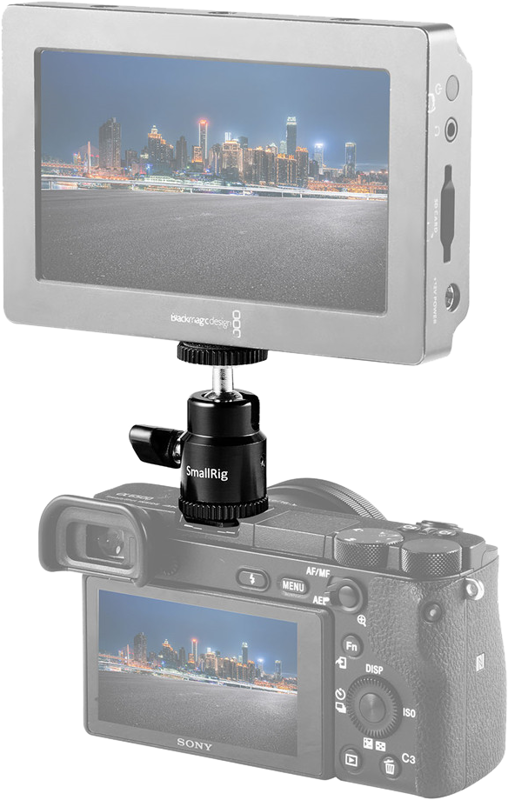 SMALLRIG 761 Cold shoe mount - Ballhead 1/4" screw