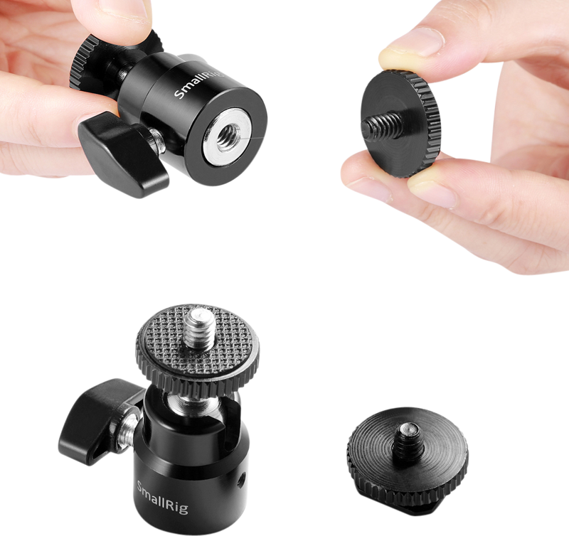 SMALLRIG 2059 Camera Cold shoe -Ballhead-1/4"Sc 2P