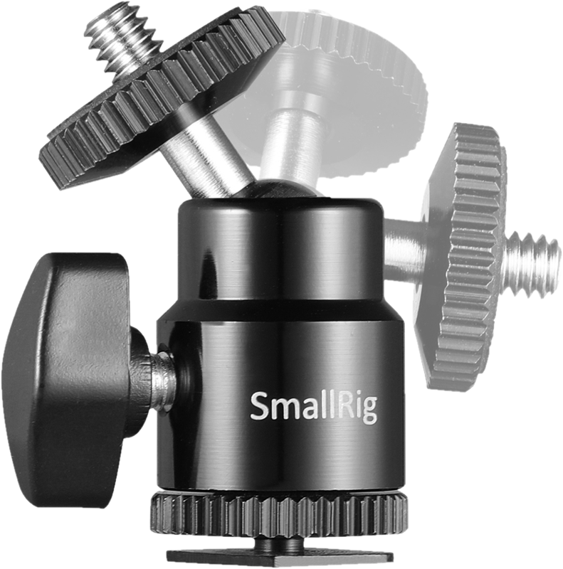 SMALLRIG 2059 Camera Cold shoe -Ballhead-1/4"Sc 2P