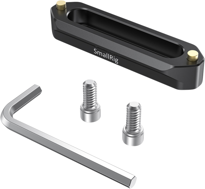 and it can be attached to any two 1/4"-20 holes via 1/4"-20 screws (included) to provide mount for QR-Handles.