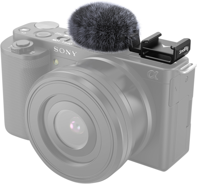 SMALLRIG 3526 Cold Shoe Adapter with windshield Kit For Sony ZV-E10 & ZV-1