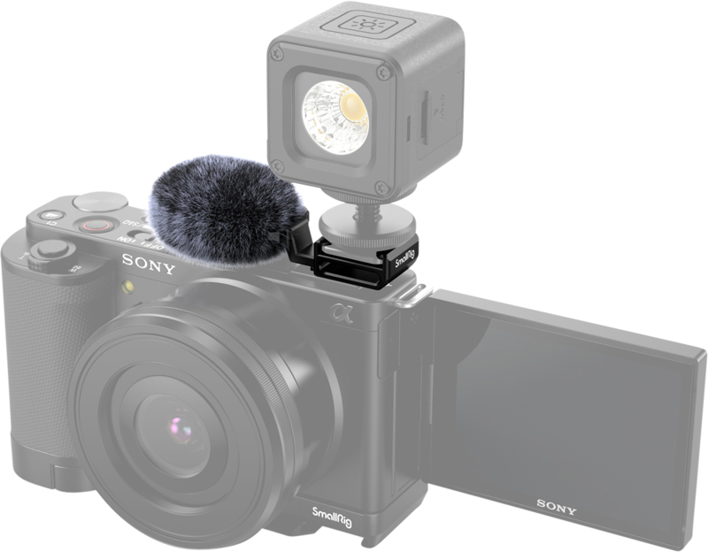 SMALLRIG 3526 Cold Shoe Adapter with windshield Kit For Sony ZV-E10 & ZV-1