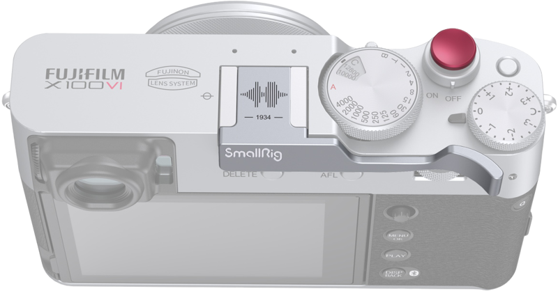 SMALLRIG 4566 Thumb Grip for Fujifilm X100VI / X100V Silver