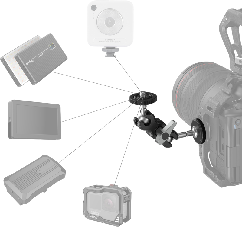 SMALLRIG 3238 Mini Magic Arm with Universal Ballhead