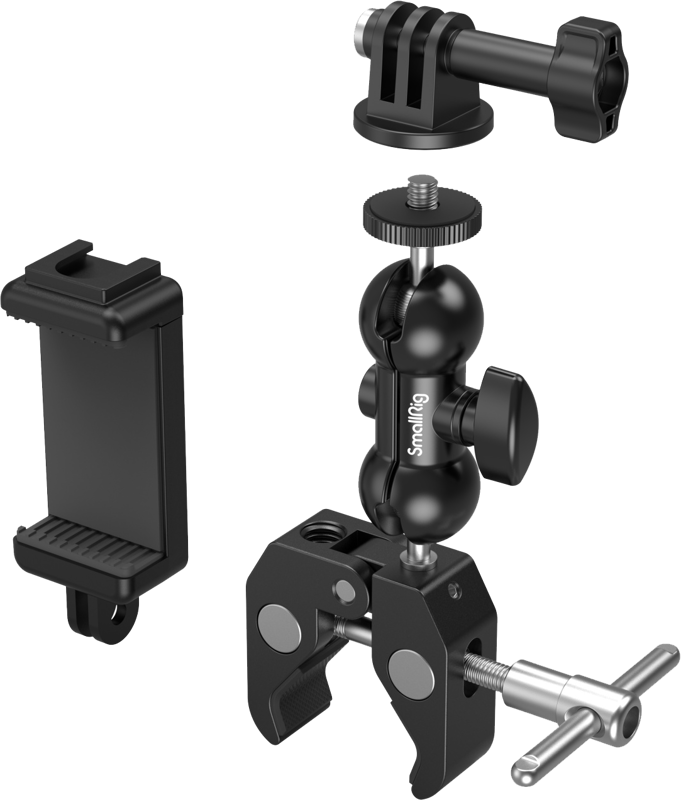 SMALLRIG 4373 Crab-Shaped Super Clamp Kit with Ballhead & Magic Arm