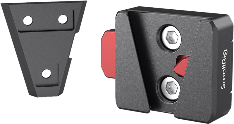 A quick release set based on the standard V-Lock. It comes with a female V-Dock and a male V-Lock.