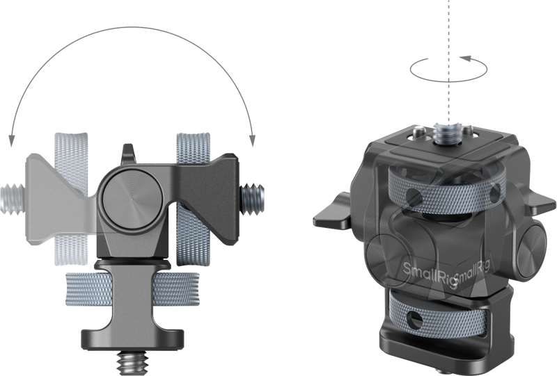 SMALLRIG 4886 Swivel and Tilt Adjustable Monitor Support with 1/4"-20 Screws