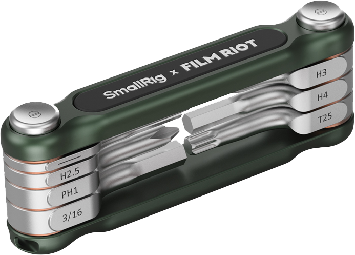 SMALLRIG 4812 x FILM RIOT 7-in-1 Folding Wrench Set with Multiple Angle Positioning Green