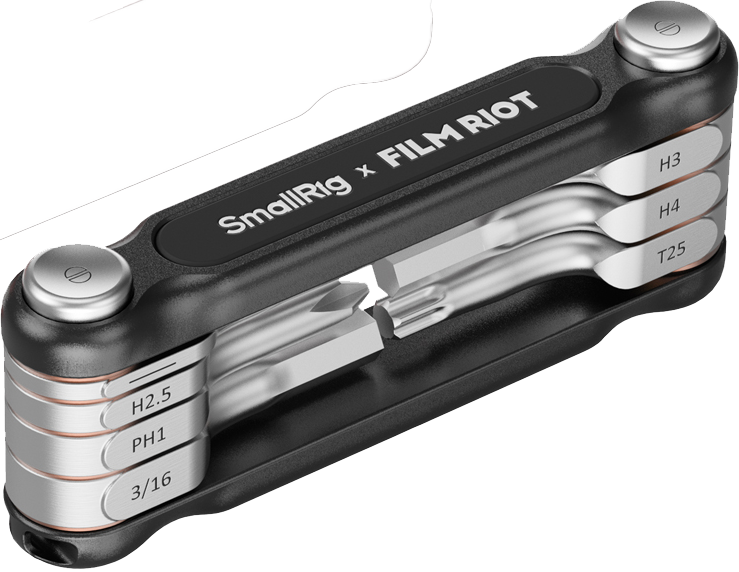 SMALLRIG 4374 x FILM RIOT 7-in-1 Folding Wrench Set with Multiple Angle Positioning Black