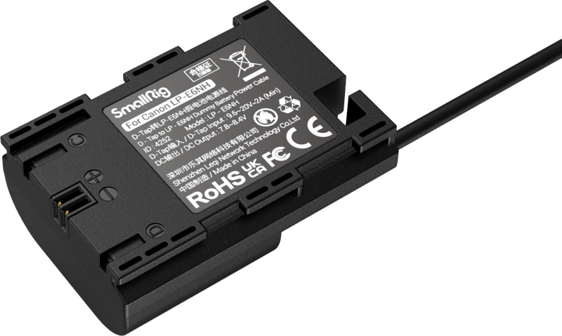 SMALLRIG 4252 D-Tap to LP-E6NH Dummy Battery Power Cable