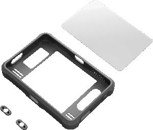 the lightweight and portable silicone case fits the monitor easily