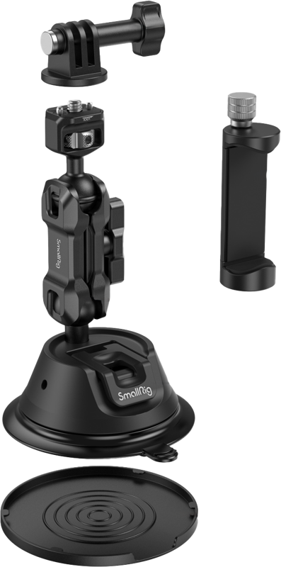 SMALLRIG 4275 Portable Suction Cup Mount Support Kit for Action Cameras / Mobile Phones SC-1K