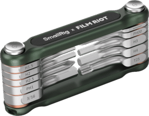 SMALLRIG 4814 x FILM RIOT 10-in-1 Folding Wrench Set with Multiple Angle Positioning Green