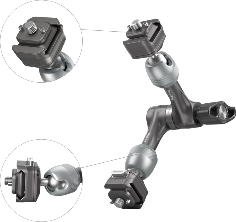SMALLRIG 4490 HawkLock H21 Quick Release Rosette Magic Arm (7")