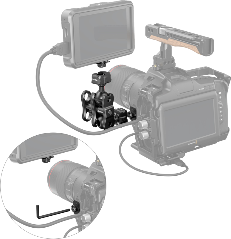 SMALLRIG 3515 Drop-in HawkLock Mini Magic Arm with Quick Release Ballhead