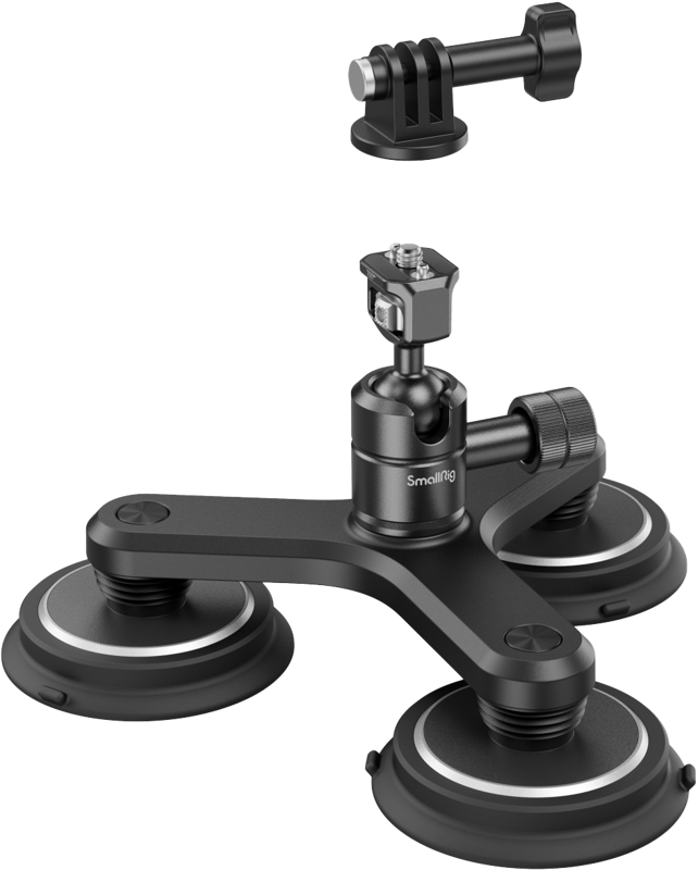 SMALLRIG 4468 Triple Magnetic Suction Cup Mounting Support Kit for Action Cameras