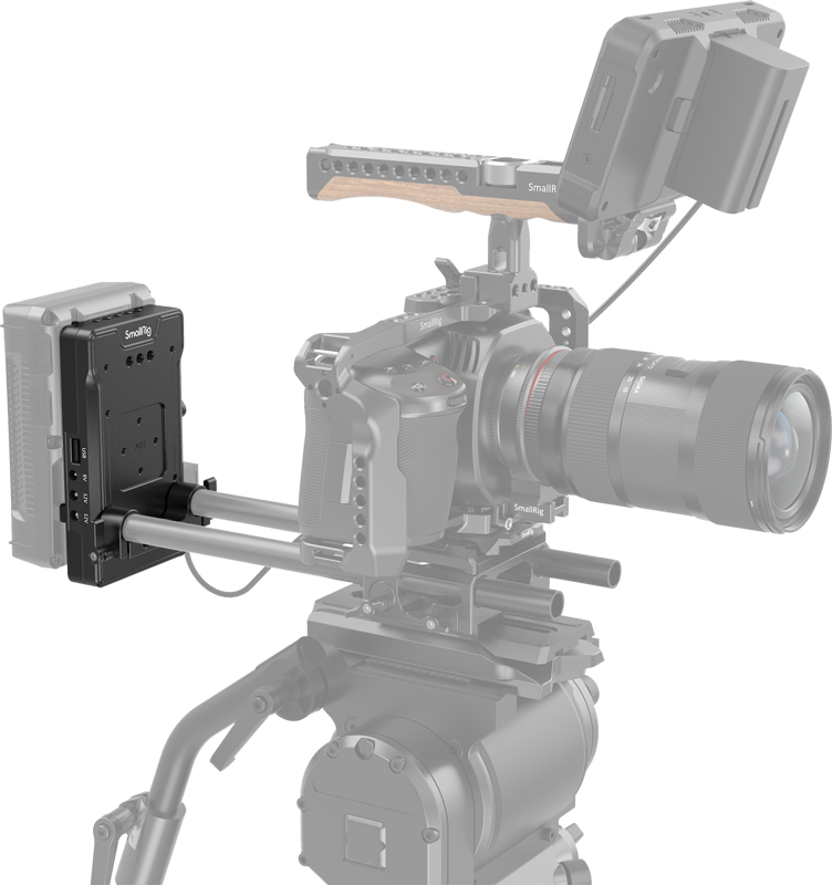 SMALLRIG 3203 Advanced V-Mount Battery Mount Plate with Dual 15mm Rod Clamp