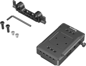 SMALLRIG 3498 Battery Adapter Plate V-Mount (Basic Version) with Dual Rod Clamp