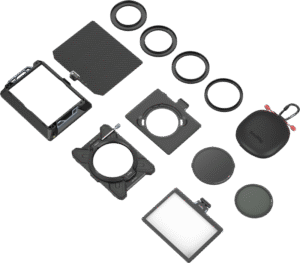 maintaining depth of field while adjusting external light flux to preserve exposure balance and prevent glare and flares from sunlight or other strong light sources.