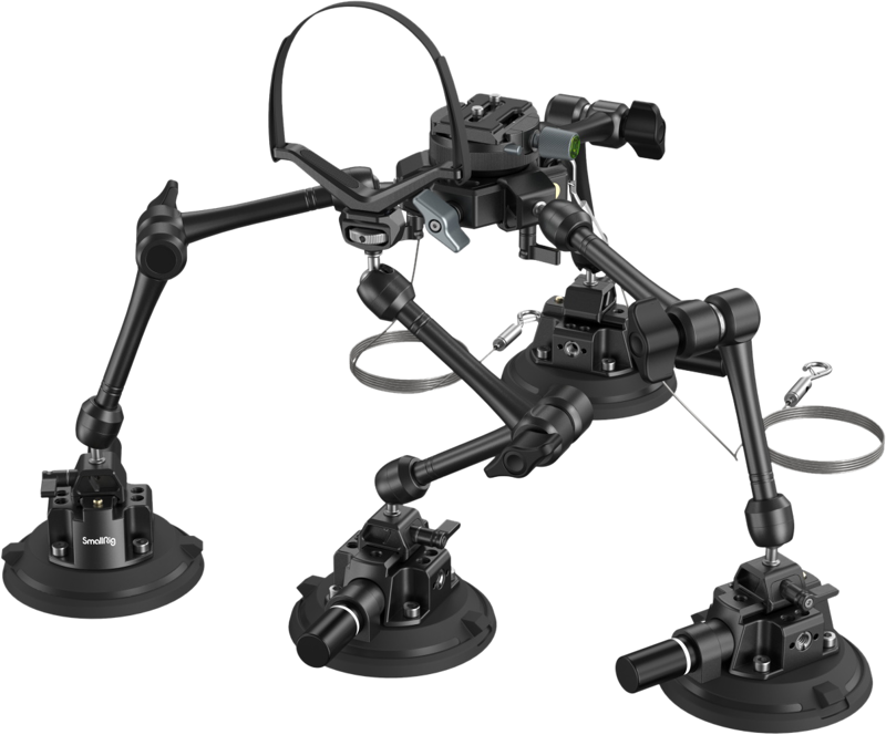 SMALLRIG 3565 All-in-One 4-Arm Suction Cup Camera Mount Kit for Vehicle Shooting SC-15K