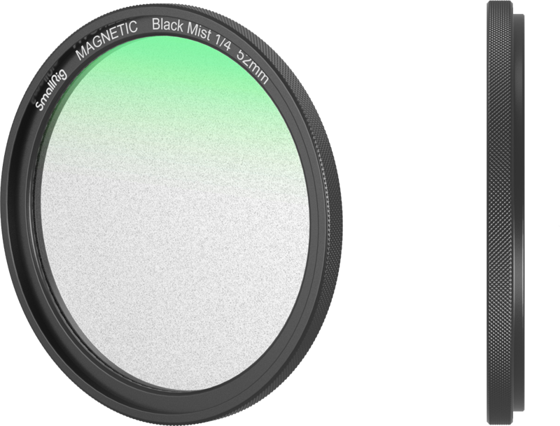 SMALLRIG 4217 MagEase Magnetic 1/4 Effect Black Mist Filter Kit (52mm)