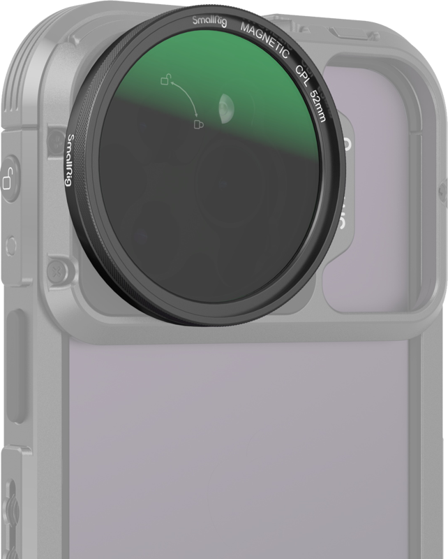 SMALLRIG 4388 MagEase Magnetic CPL Filter Kit with M-mount Filter Adapter (52mm)