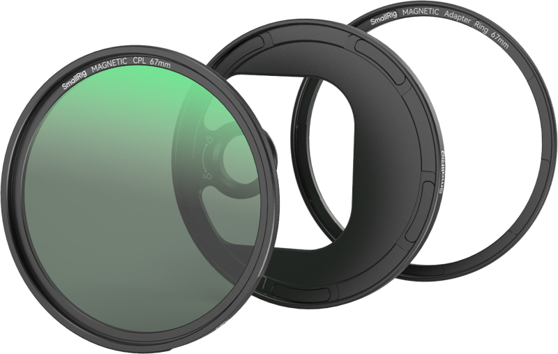 SMALLRIG 4727 Attachable CPL Filter with M-mount Filter Adapter (67mm)