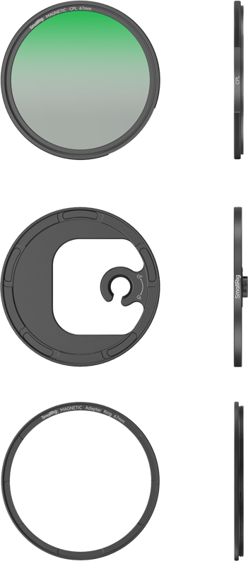 SMALLRIG 4727 Attachable CPL Filter with M-mount Filter Adapter (67mm)