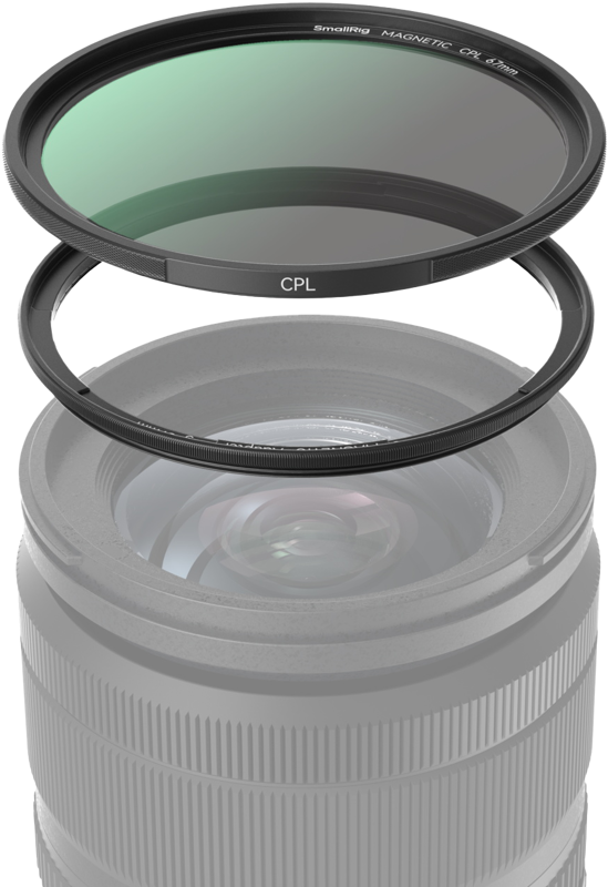 SMALLRIG 4728 Attachable CPL Filter with T-mount Filter Adapter (67mm)