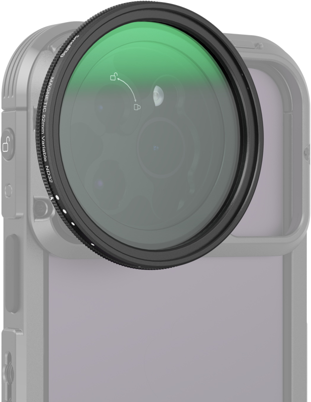 SMALLRIG 4386 Magease Magnetic VND Filter Kit ND2-ND32 (1-5 Stop) with M-mount Filter Adapter 52mm