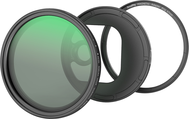 Through the VND filter with adjustable exposure reduction