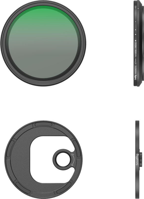SMALLRIG 4725 Attachable VND Filter Kit ND2-ND32 (1-5 Stop) with T-mount Filter Adapter 67mm