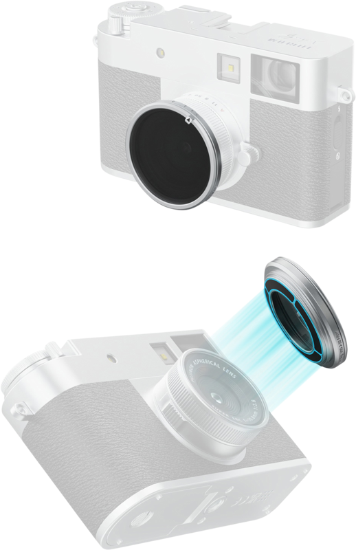 this filter ensures zero vignetting. The stepless adjustment mechanism allows smooth transitions between ND2 to ND32 (1-5 stops)