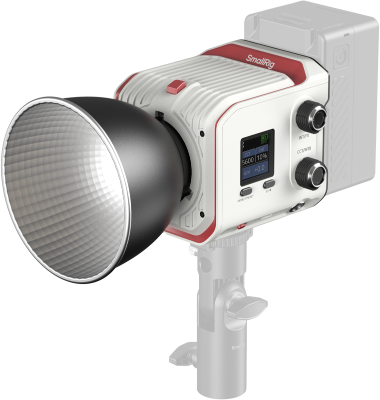 This innovative light features a sleek cubic design and an efficient in-house cooling system. Compact and lightweight