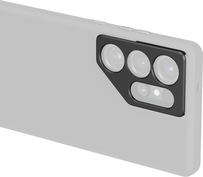 Enables mobile phones to attach 17mm threaded lenses. It serves as a replacement for the standard T-mount lens backplate included in the phone case