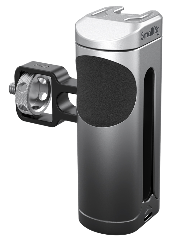 The handle can be used on the left or right hand by adjusting the handle connector also can be moved up and down according to the center of gravity and position of accessories for a better grip experience.