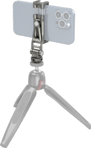 can be attached to top cold shoe of a camera as monitor or to realize dual camera shot