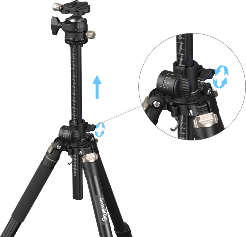 SMALLRIG 4288 Tripod with Lateral Center Column CT200